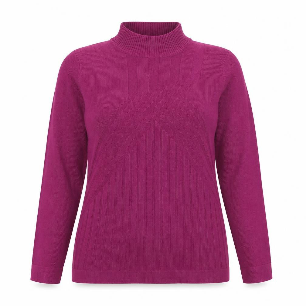 Fabrizio Womens Pink Mock Neck  Acrylic Pullover Jumper Size M
