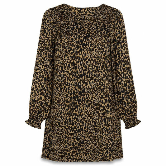 Next Womens Brown Animal Print Viscose Sheath  Size 10  Round Neck Pullover