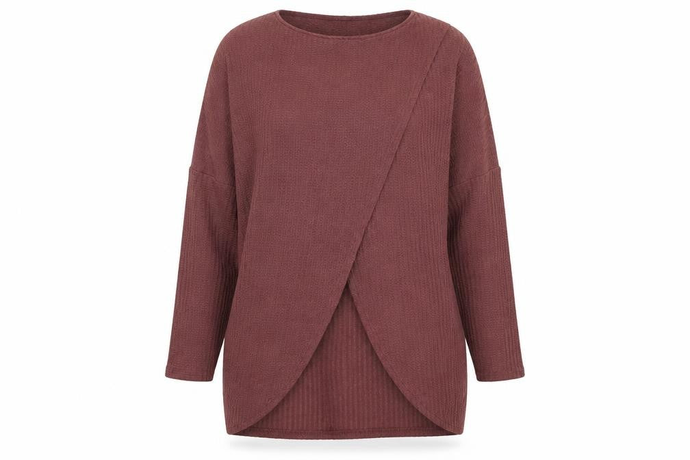 Shien Womens Pink Roll Neck  Cotton Pullover Jumper Size L
