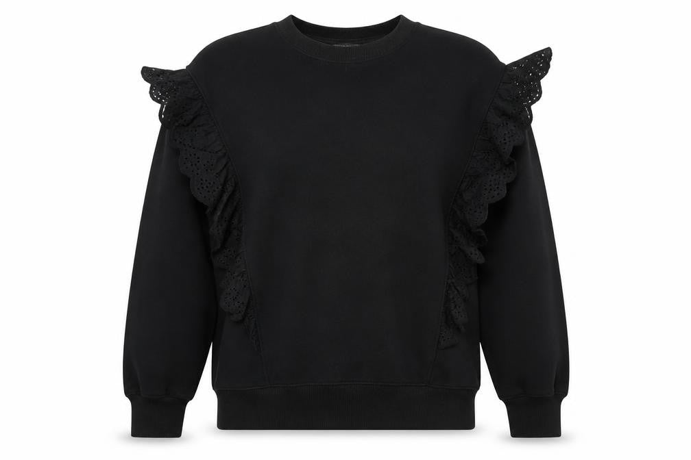 Dunnes Womens Black  Cotton Pullover Sweatshirt Size M  Pullover