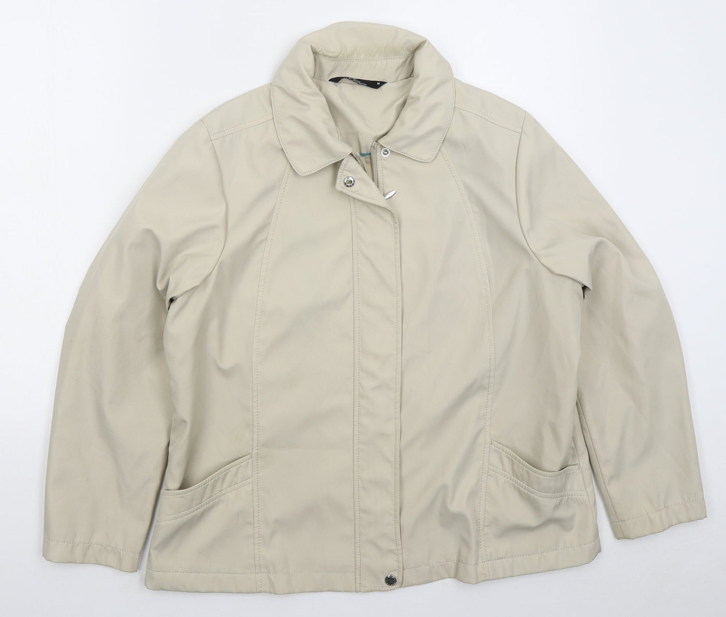 Bonmarché Womens Beige Jacket Size M Zip