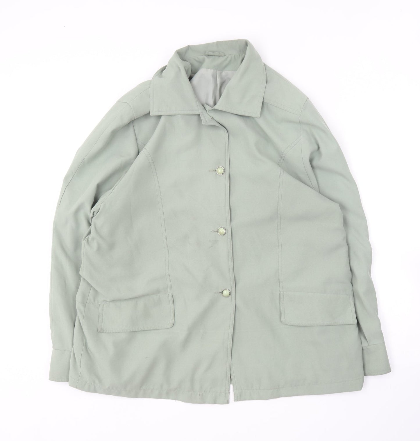 Preworn Womens Green   Overcoat Coat Size 14