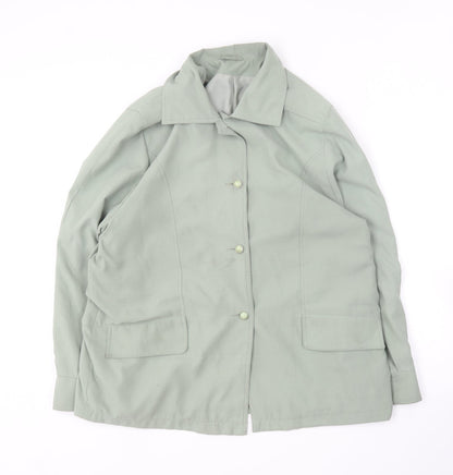 Preworn Womens Green   Overcoat Coat Size 14