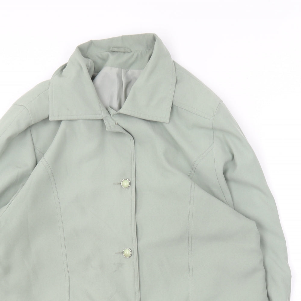 Preworn Womens Green   Overcoat Coat Size 14