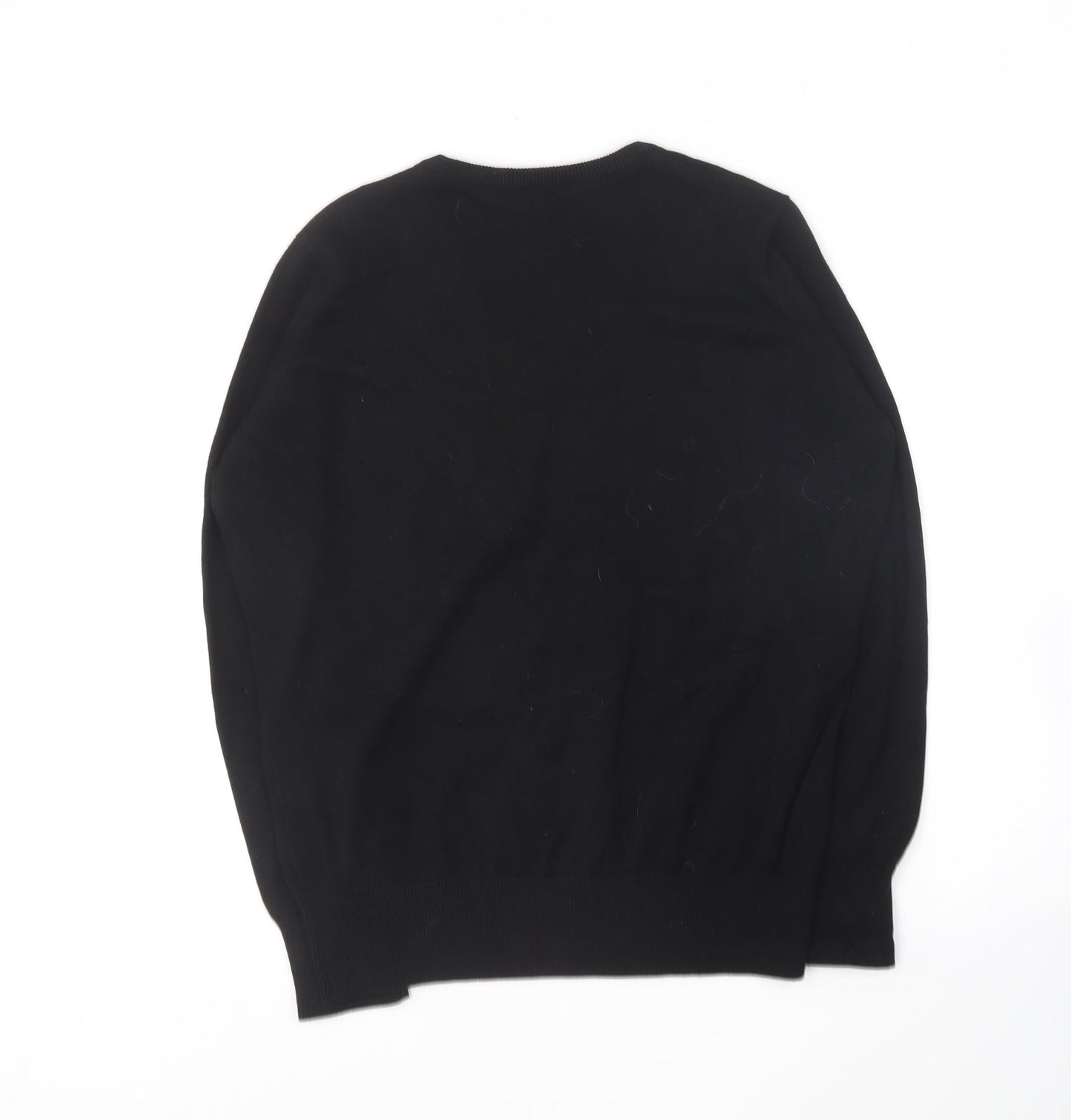 Premier Womens Black Round Neck  Cotton Pullover Jumper Size 18