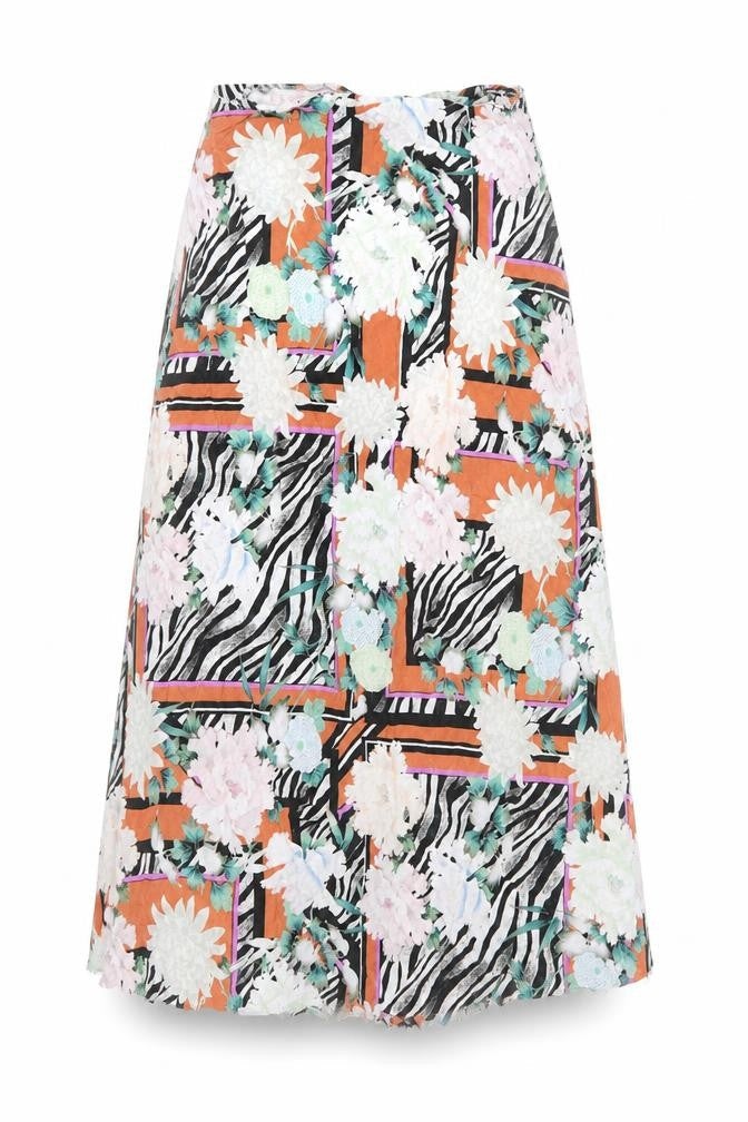 ASOS Womens Multicoloured Floral Polyester Flare Skirt Size 10   Zip