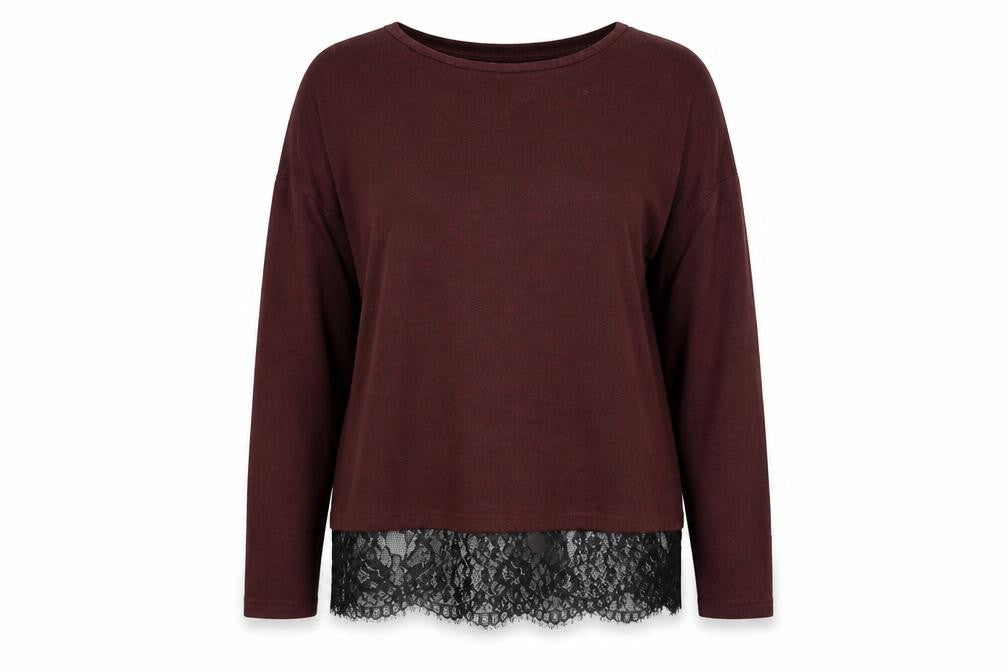F&F Womens Red Round Neck  Viscose Pullover Jumper Size 10
