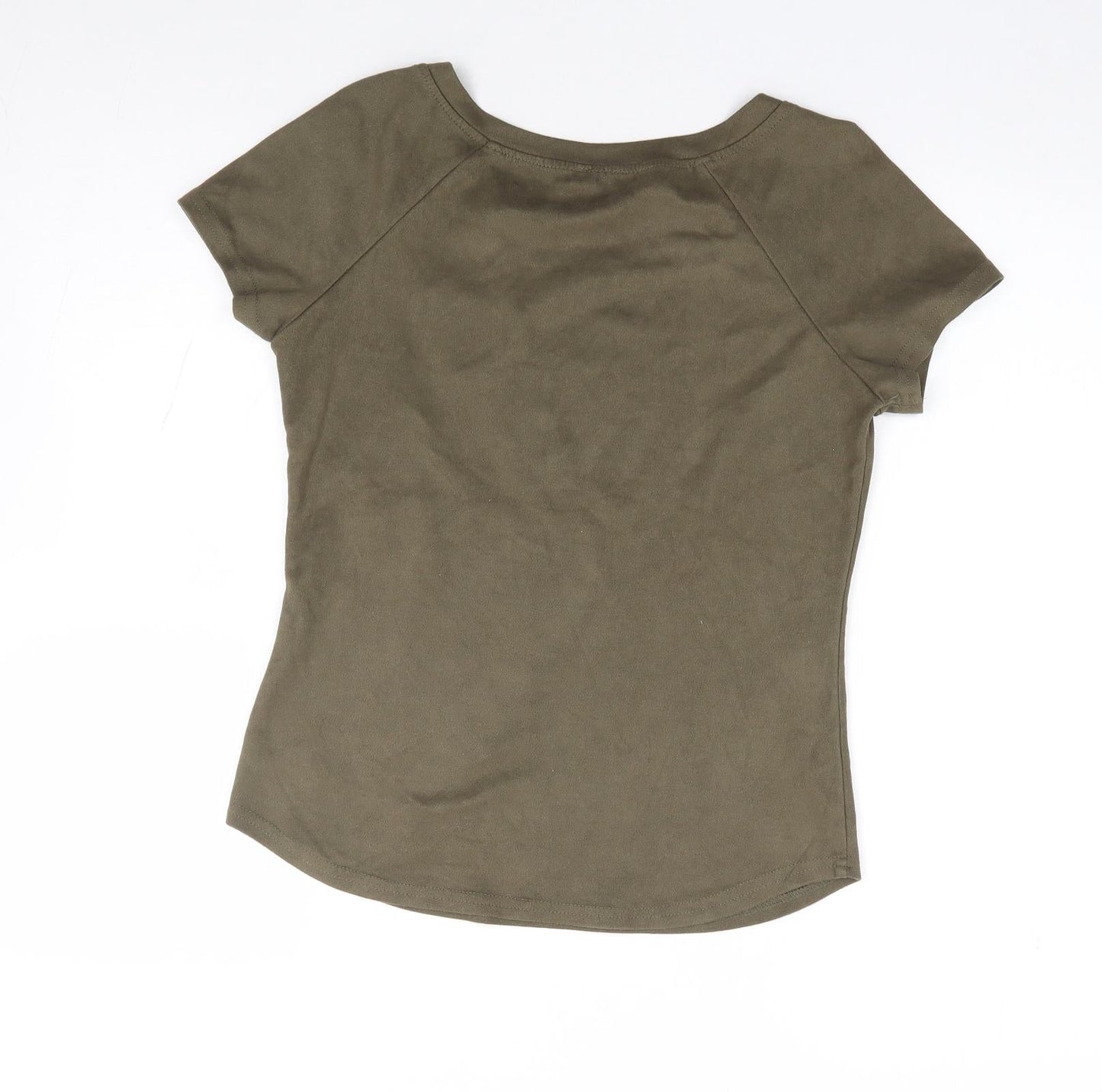 In Vogue Womens Green  Polyester Jersey T-Shirt Size M Round Neck