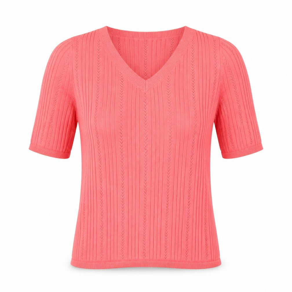 TU Womens Pink V-Neck  Viscose Pullover Jumper Size 10