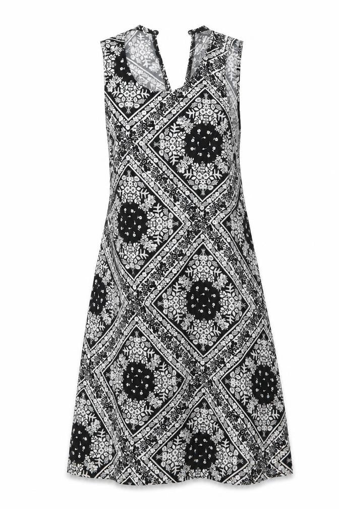 Atmosphere Womens White Floral Polyester A-Line  Size 10  Round Neck