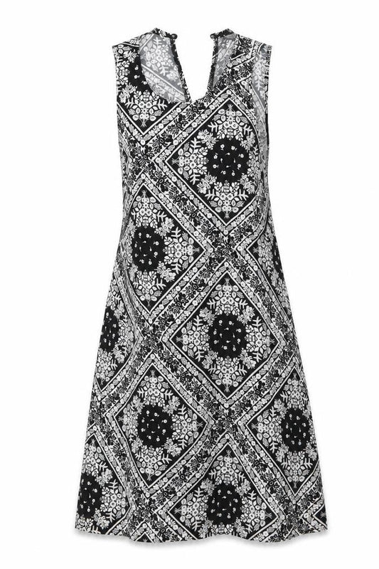 Atmosphere Womens White Floral Polyester A-Line  Size 10  Round Neck