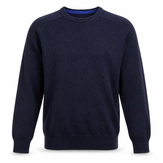 Classics Mens Blue  Cotton Pullover Sweatshirt Size S