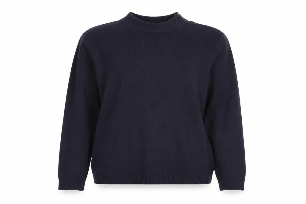 Intuition Womens Blue  Acrylic Pullover Sweatshirt Size 14