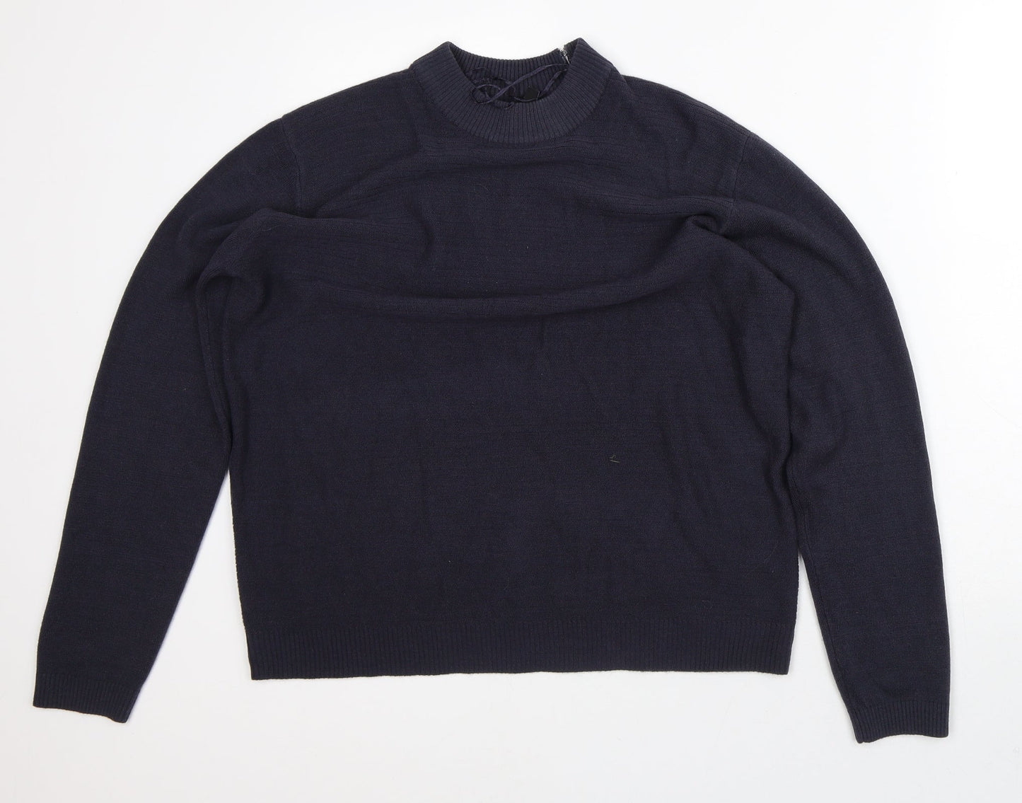 Intuition Womens Blue  Acrylic Pullover Sweatshirt Size 14