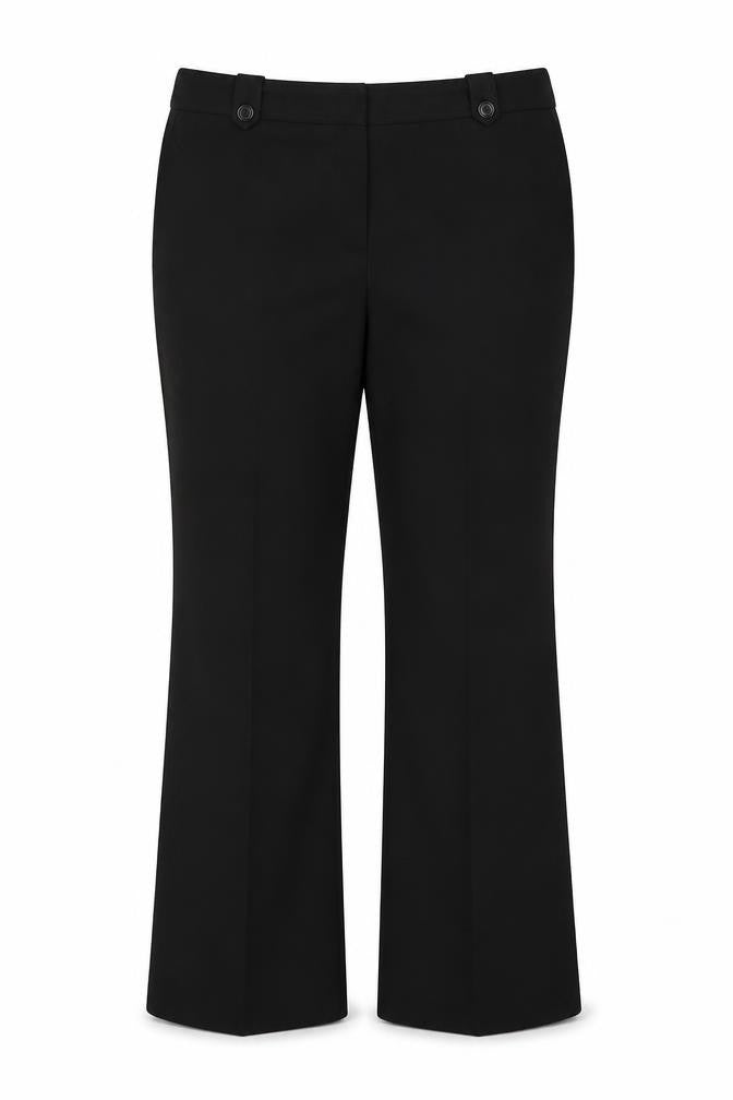 Evans Womens Black  Polyester Trousers  Size 16 L31 in Regular