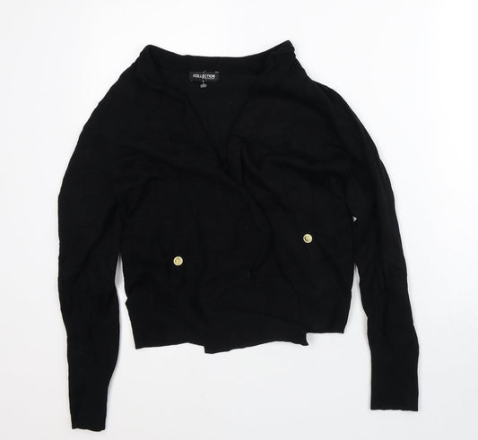 Debenhams Womens Black Round Neck  Viscose Cardigan Jumper Size 10