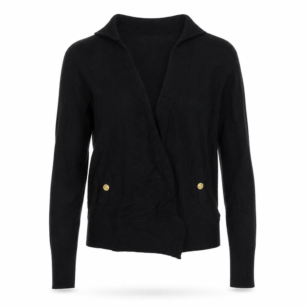 Debenhams Womens Black Round Neck  Viscose Cardigan Jumper Size 10