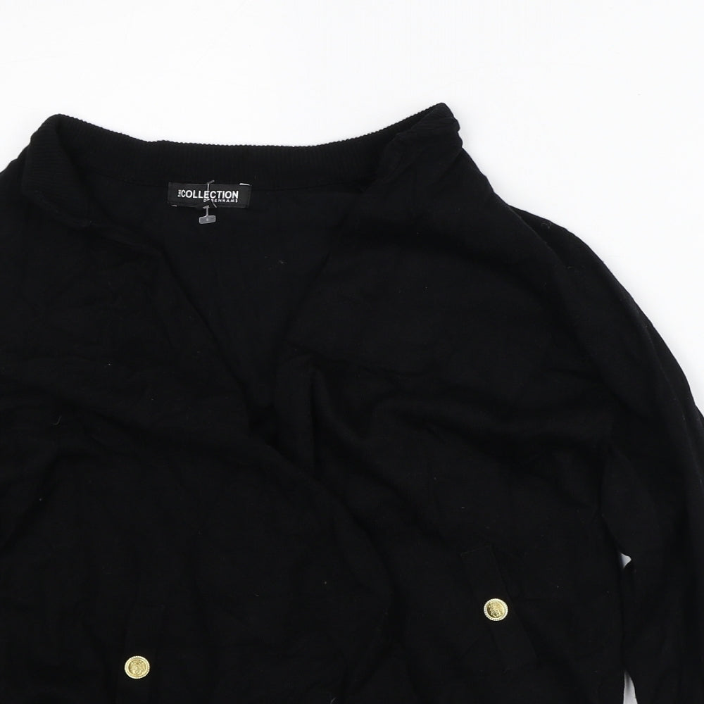 Debenhams Womens Black Round Neck  Viscose Cardigan Jumper Size 10