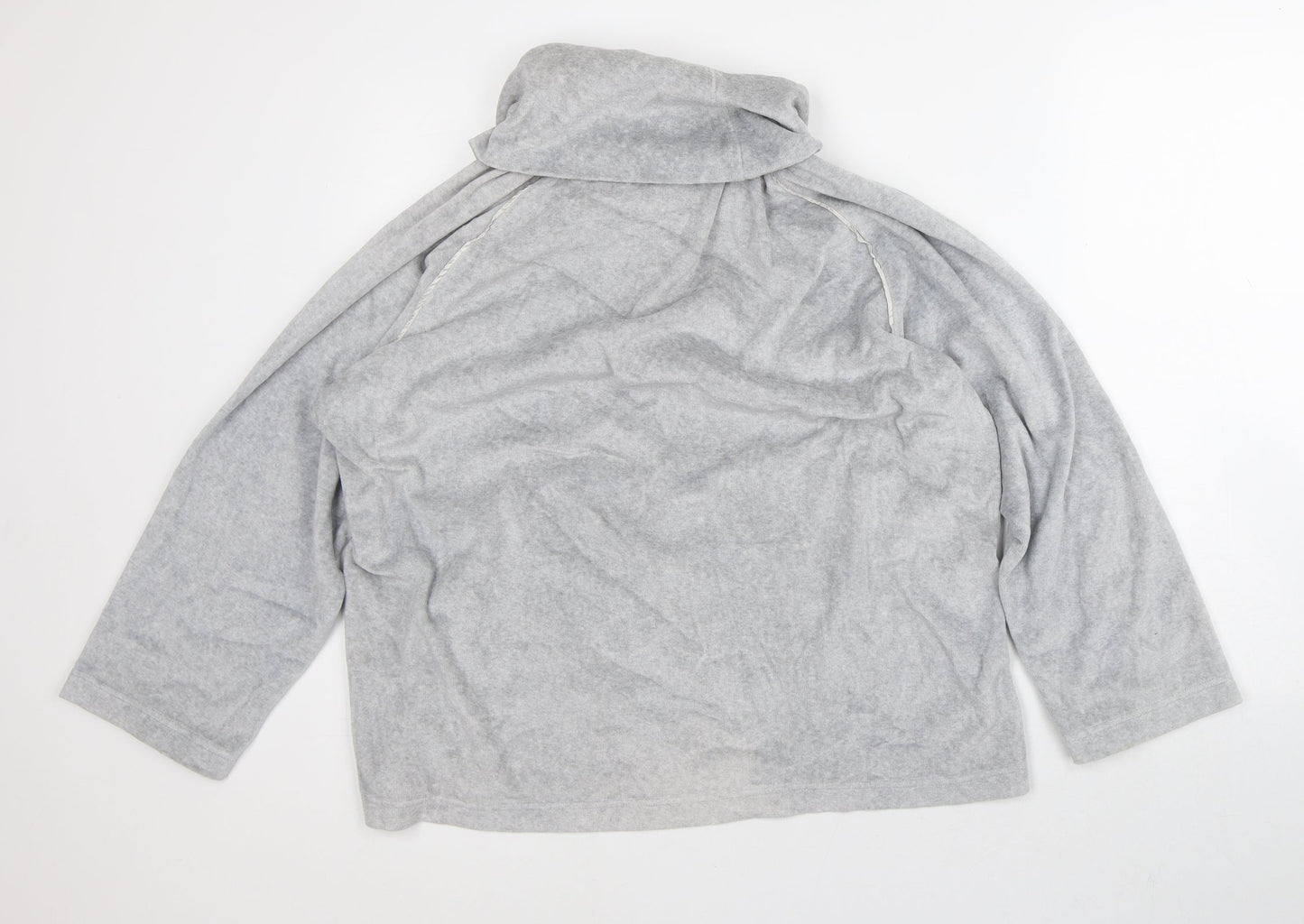 Together Womens Grey Roll Neck Floral Cotton Pullover Jumper Size 16