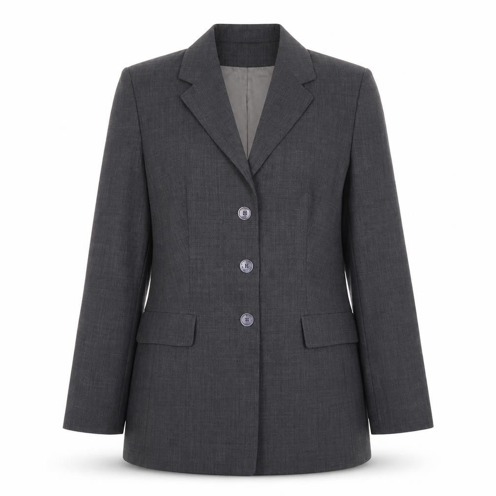 Seeler Womens Grey  Wool Jacket Suit Jacket Size 12