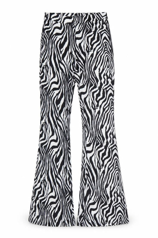 SheIn Womens Black Animal Print Polyester Trousers  Size 6 L30 in Regular