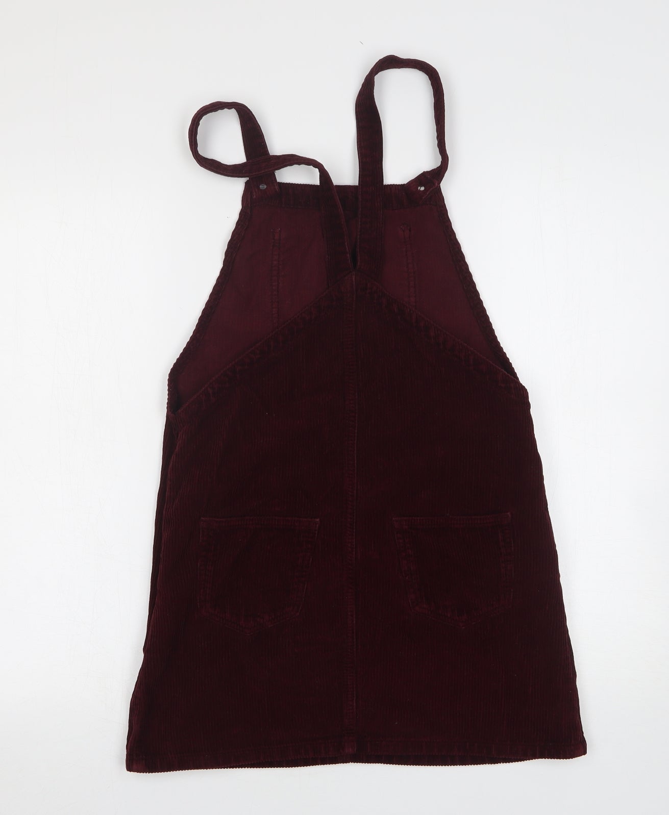 Topshop Womens Purple  Cotton Pinafore/Dungaree Dress  Size 8  Square Neck