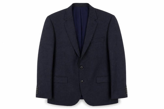Marks & Spencer Mens Blue Houndstooth Viscose Jacket Suit Jacket Size 42