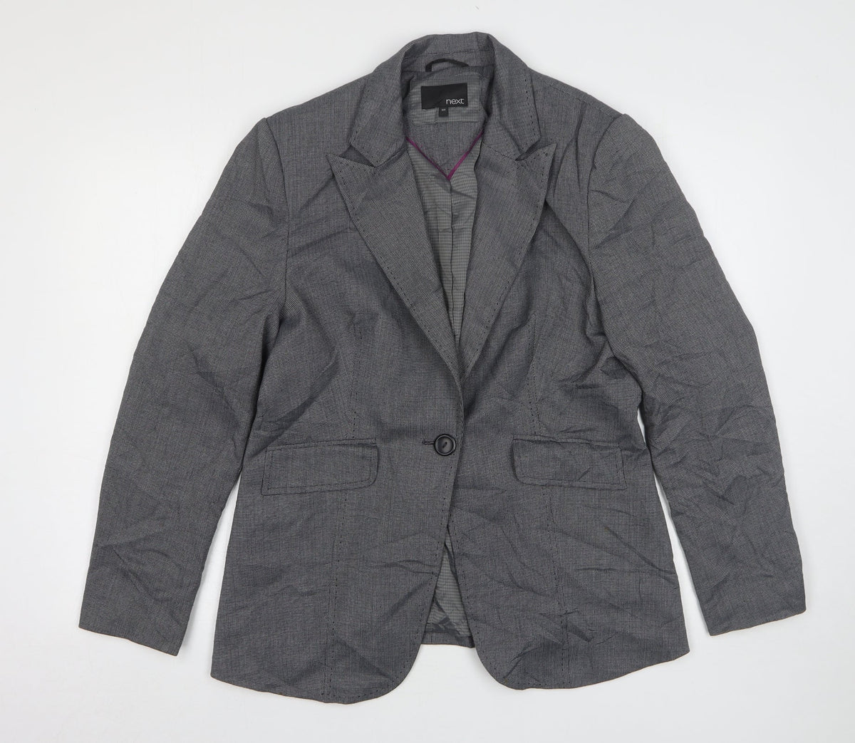 NEXT Womens Grey  Polyester Jacket Suit Jacket Size 16