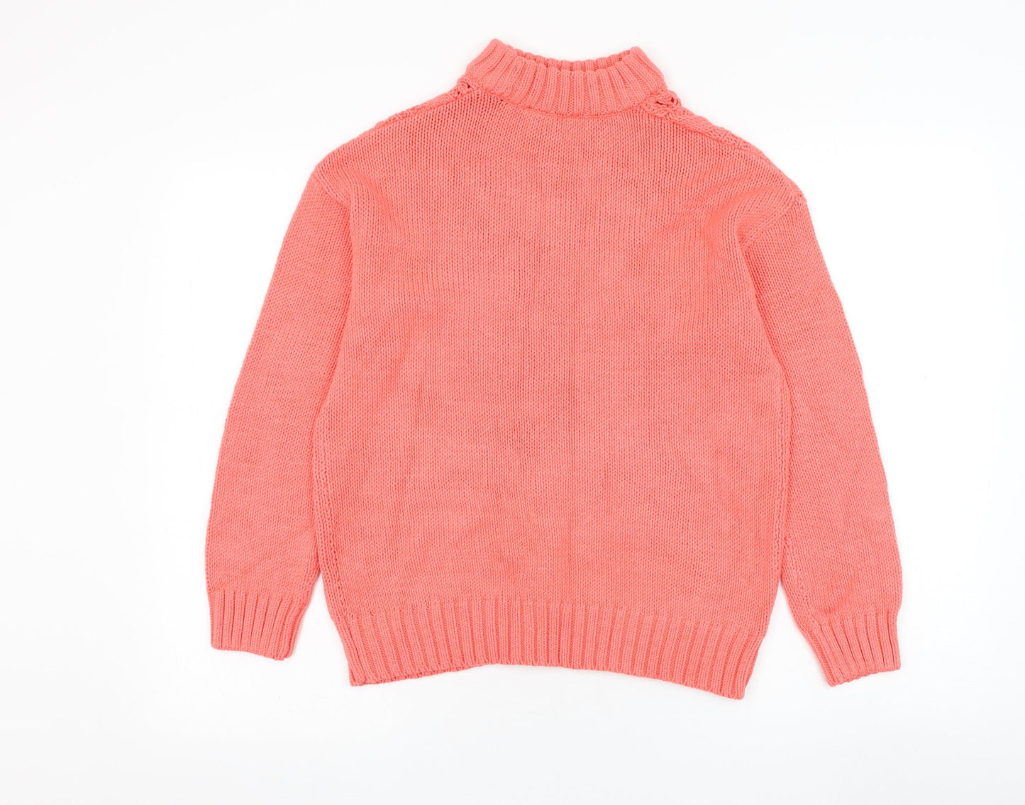 Dorothy Perkins Womens Pink Round Neck  Cotton Pullover Jumper Size 8