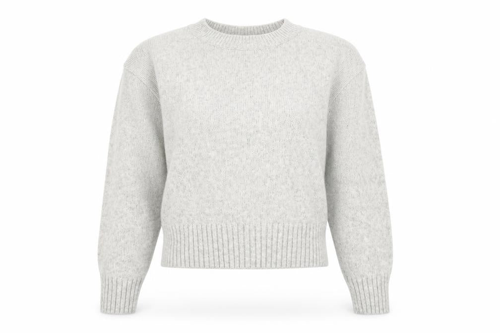 New Look Womens Grey Round Neck  Acrylic Pullover Jumper Size S