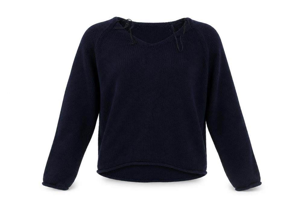 H&M Womens Blue Round Neck  Acrylic Pullover Jumper Size S