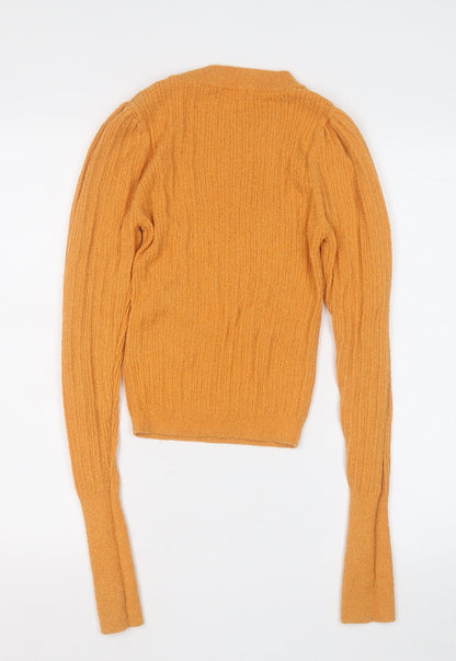 ASOS Womens Orange Round Neck  Acrylic Pullover Jumper Size 8