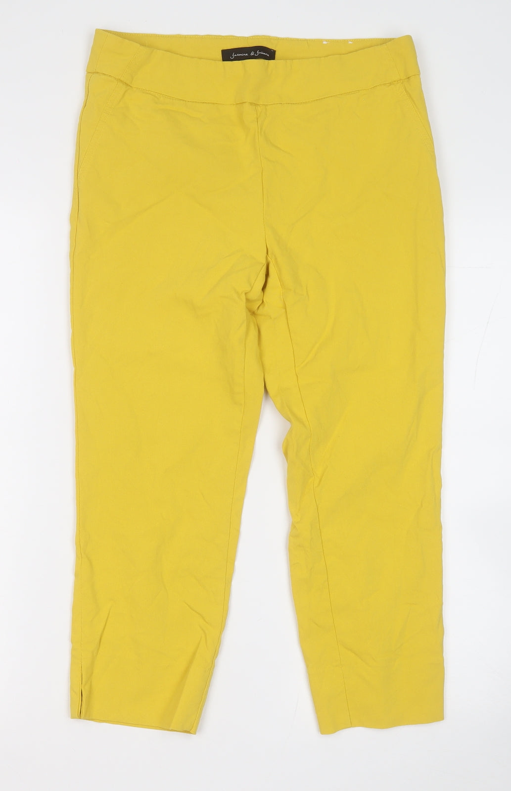 Jasmine & Juliana Womens Yellow  Nylon Trousers  Size 10 L20 in Regular