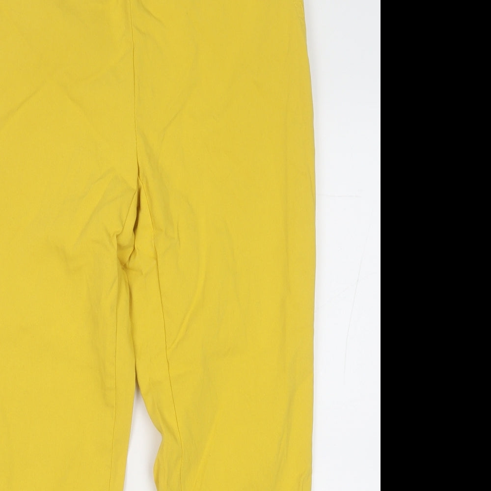 Jasmine & Juliana Womens Yellow  Nylon Trousers  Size 10 L20 in Regular