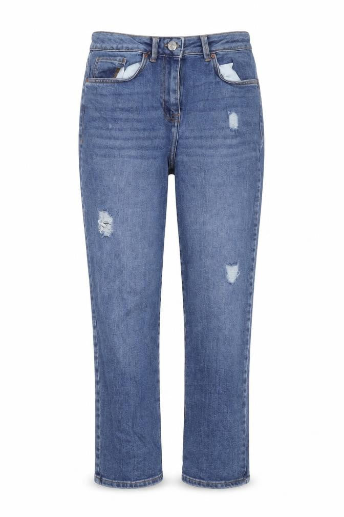 Papaya Womens Blue  Cotton Straight Jeans Size 10 L24 in Regular