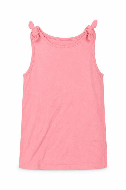 George Girls Pink  Cotton Basic Tank Size 8-9 Years Round Neck