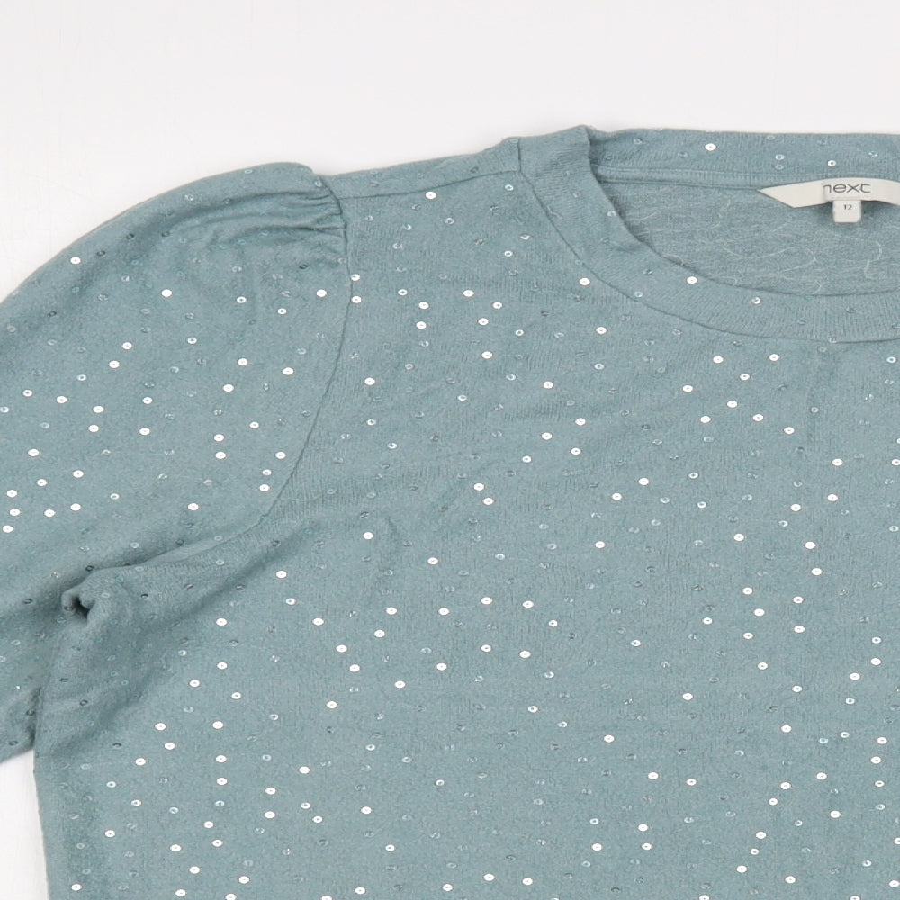NEXT Womens Green  Viscose Pullover Sweatshirt Size 12  Pullover