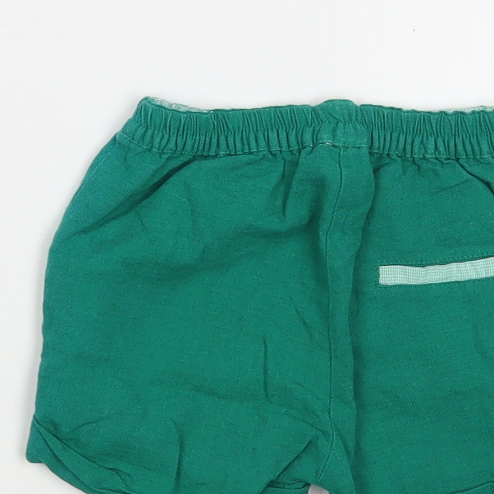 Mayoral Baby Green  Cotton Cropped Trousers Size 6-9 Months