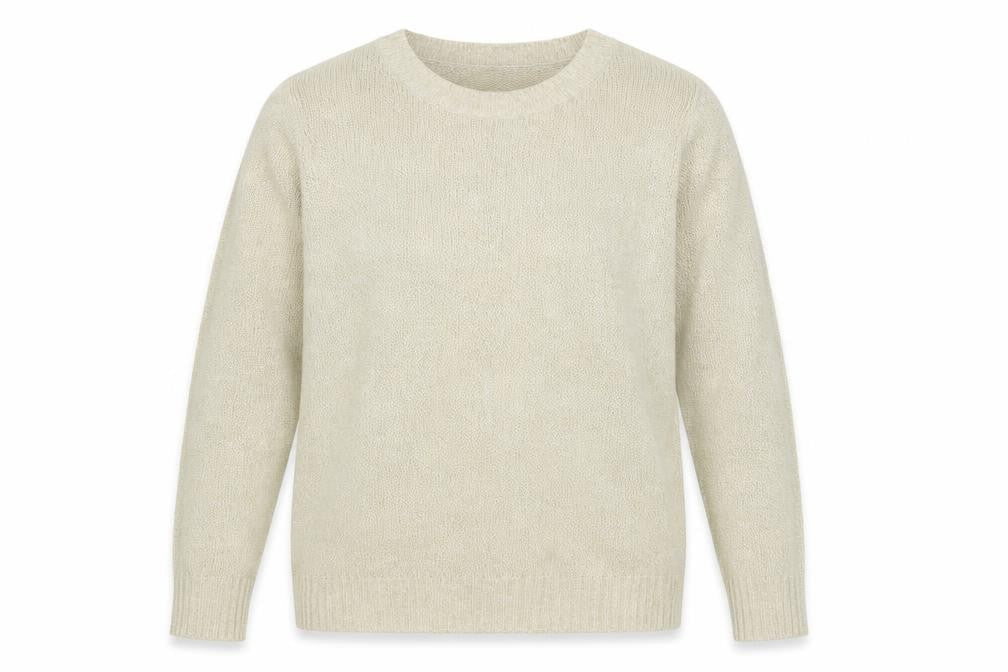 H&M Womens Beige Boat Neck  Acrylic Pullover Jumper Size M