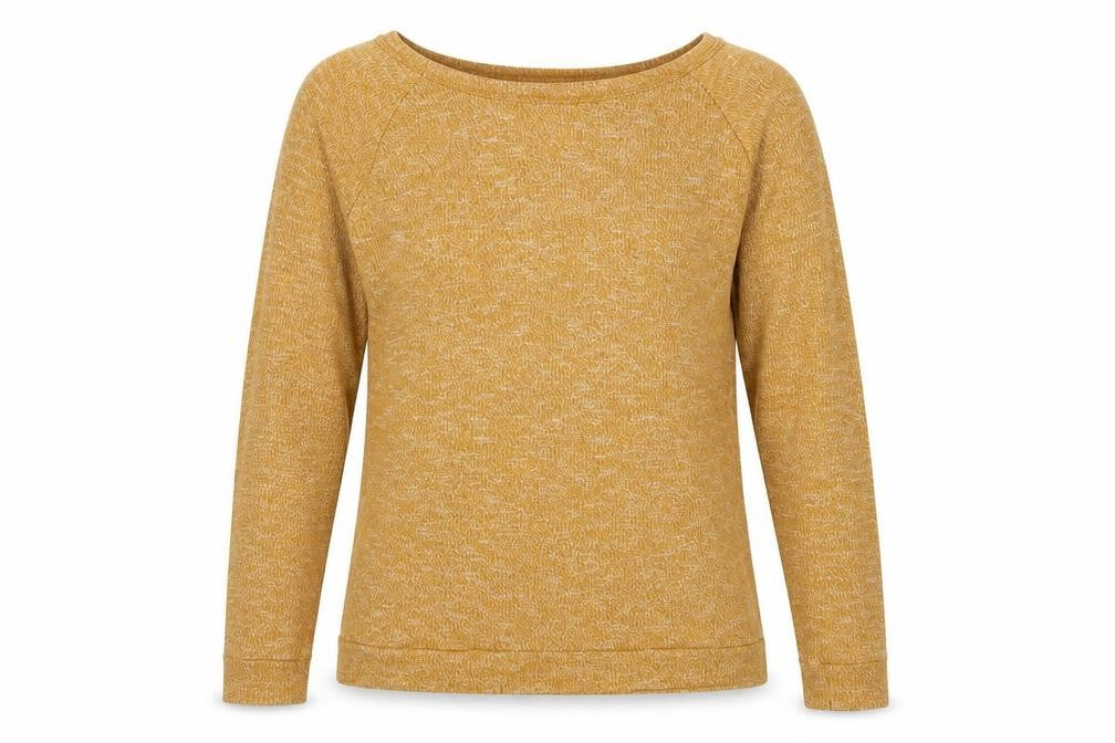 Shana Womens Yellow  Polyester Basic Blouse Size S Boat Neck