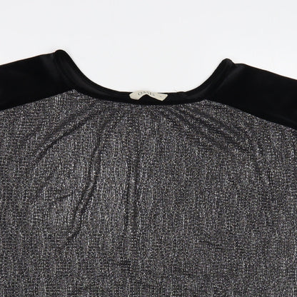 Oasis Womens Silver  Polyester Basic Blouse Size XS Boat Neck
