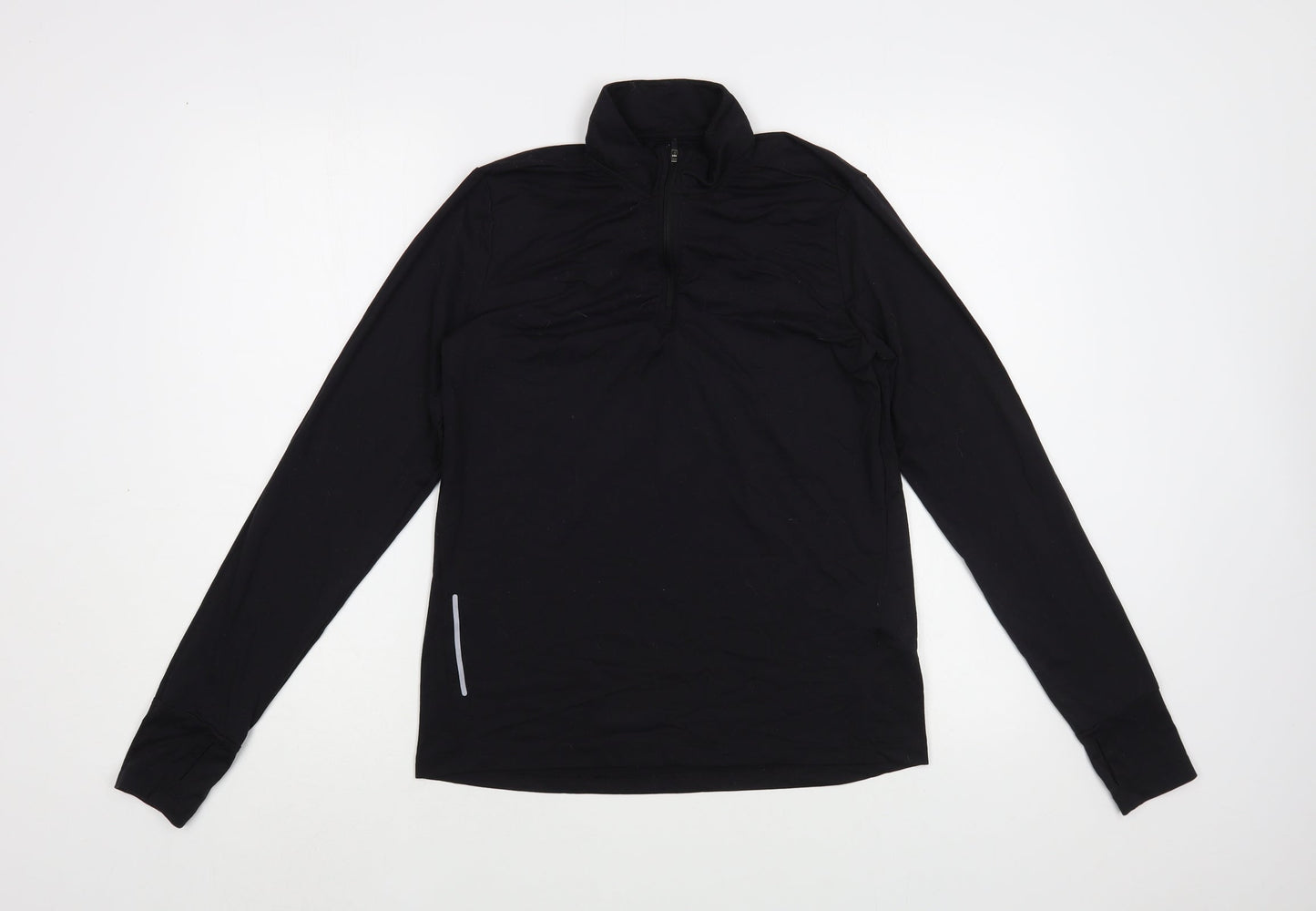 Crivit Womens Black  Polyester Pullover Sweatshirt Size 12  Zip