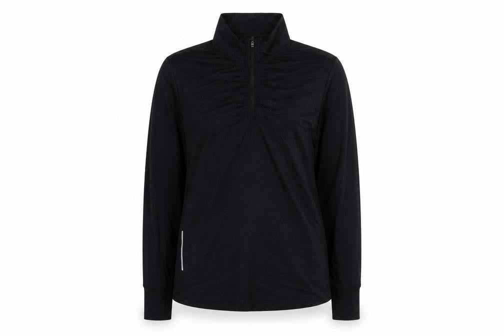 Crivit Womens Black  Polyester Pullover Sweatshirt Size 12  Zip