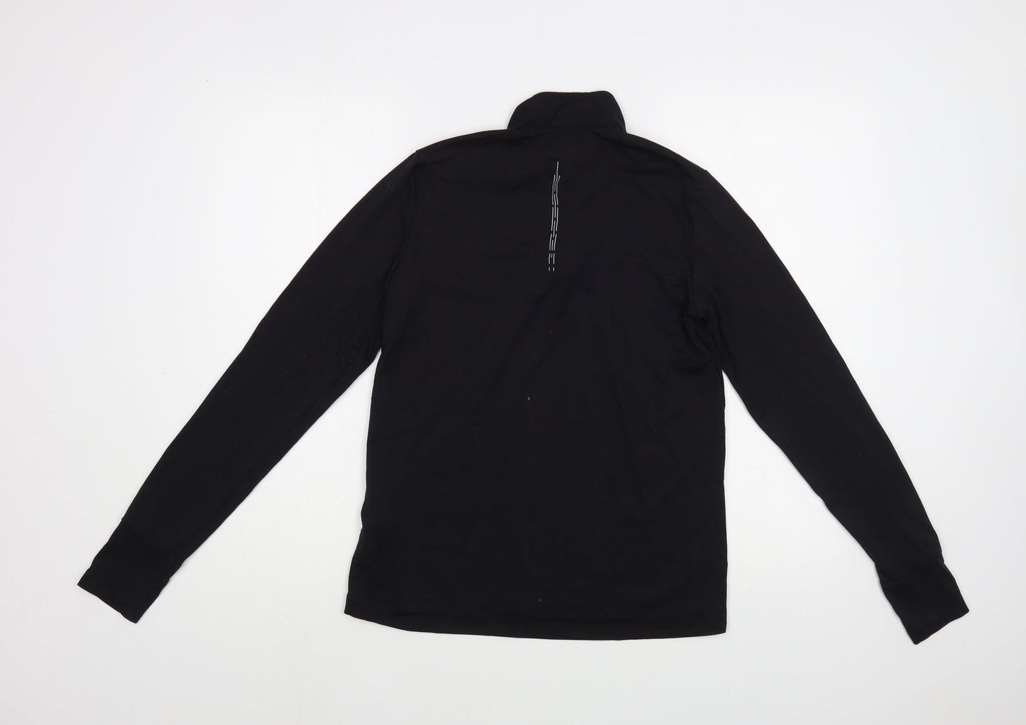 Crivit Womens Black  Polyester Pullover Sweatshirt Size 12  Zip
