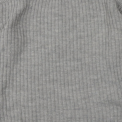 Dorothy Perkins Womens Grey Round Neck  Acrylic Pullover Jumper Size 10