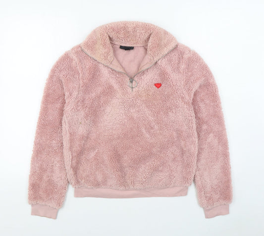 Topshop Womens Pink Jacket Size 8 Zip