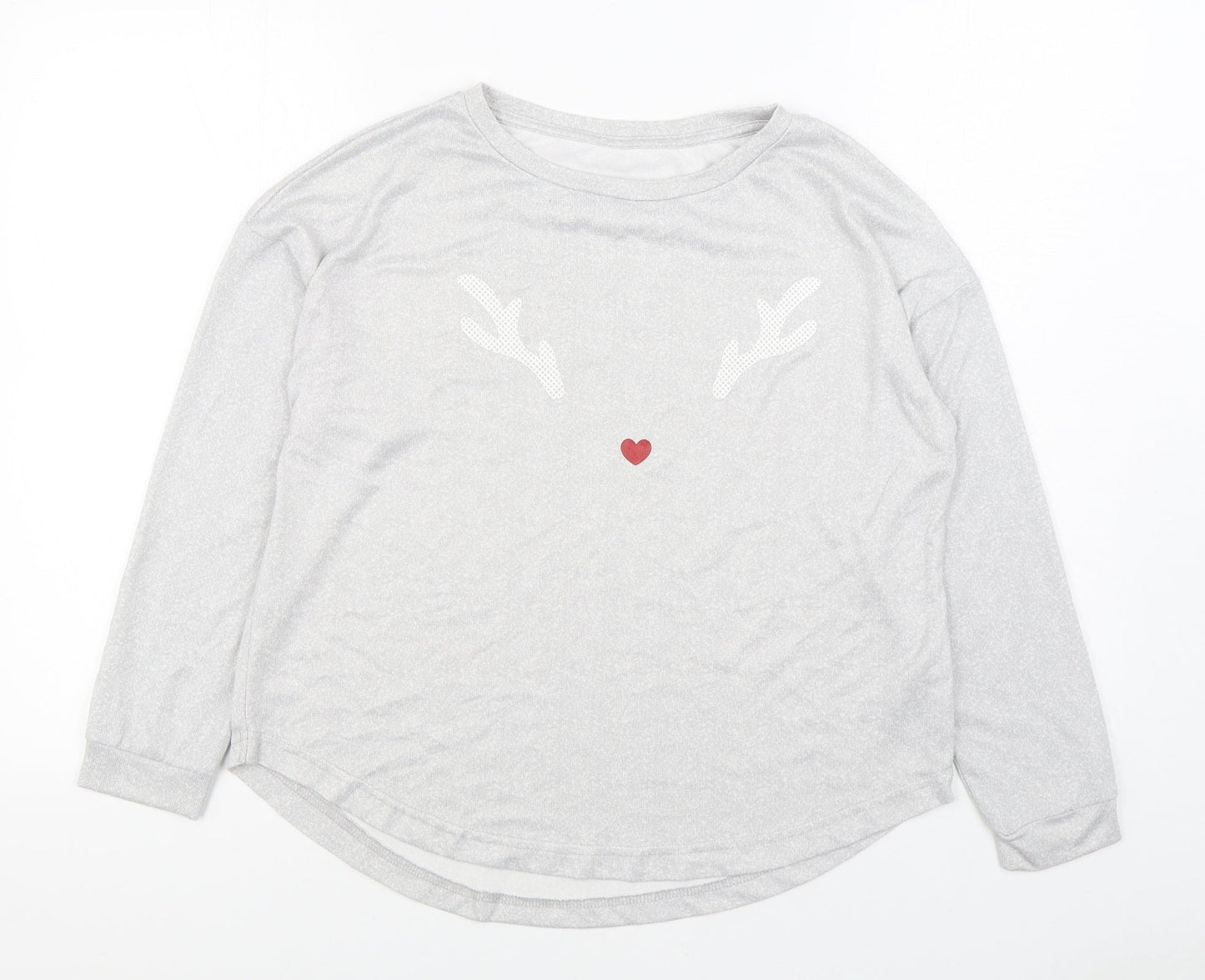 Dunnes Stores Womens Grey Polyester Pullover Sweatshirt Size S Pullover