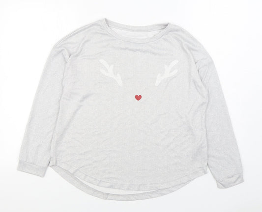 Dunnes Stores Womens Grey Polyester Pullover Sweatshirt Size S Pullover