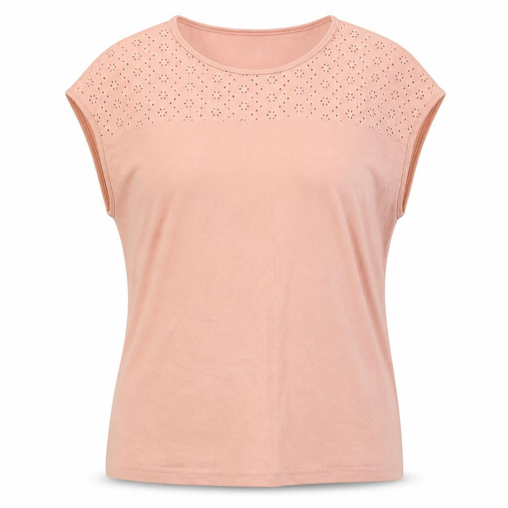 SheIn Womens Pink Polyester Basic T-Shirt Size XL Roll Neck