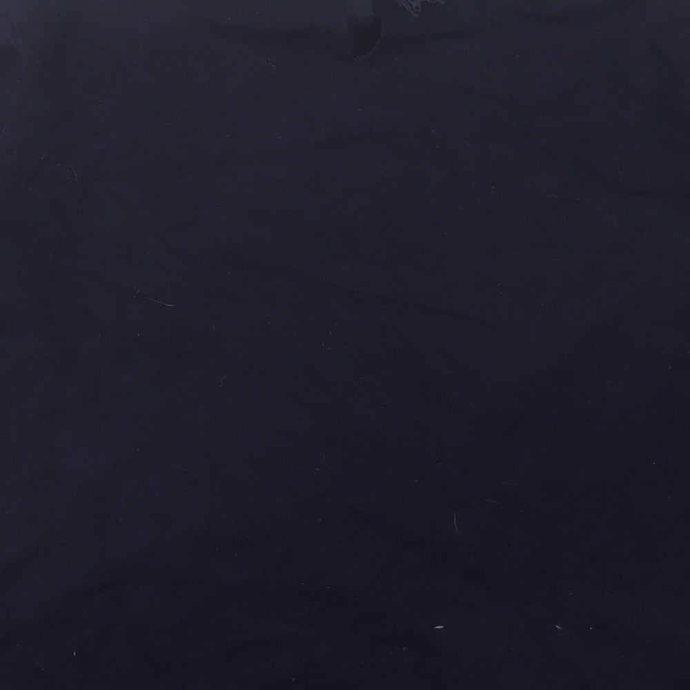 Warehouse Womens Blue Viscose Basic T-Shirt Size 14 Collared
